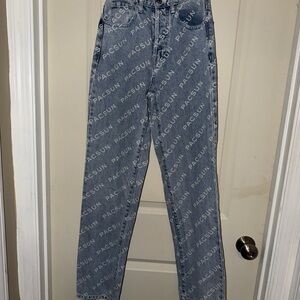 Pacsun Size 23 Button Fly Dad Jean Pacsun Printed Jeans